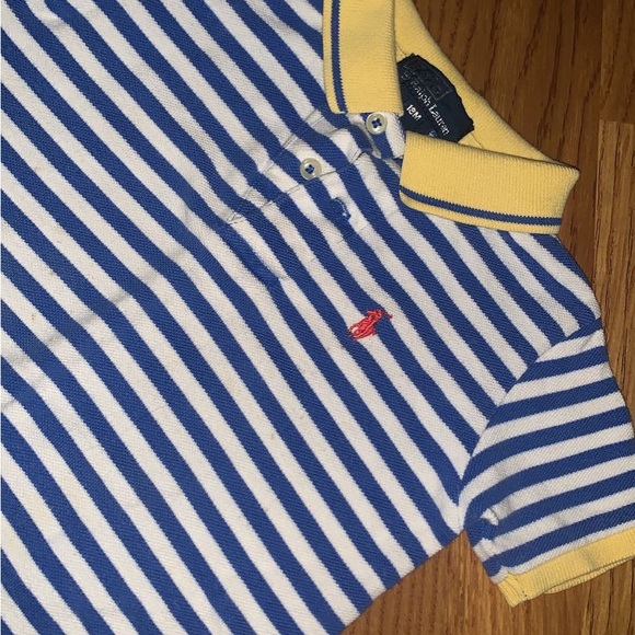 Blue Striped Ralph Lauren Shortall - Picture 2 of 4